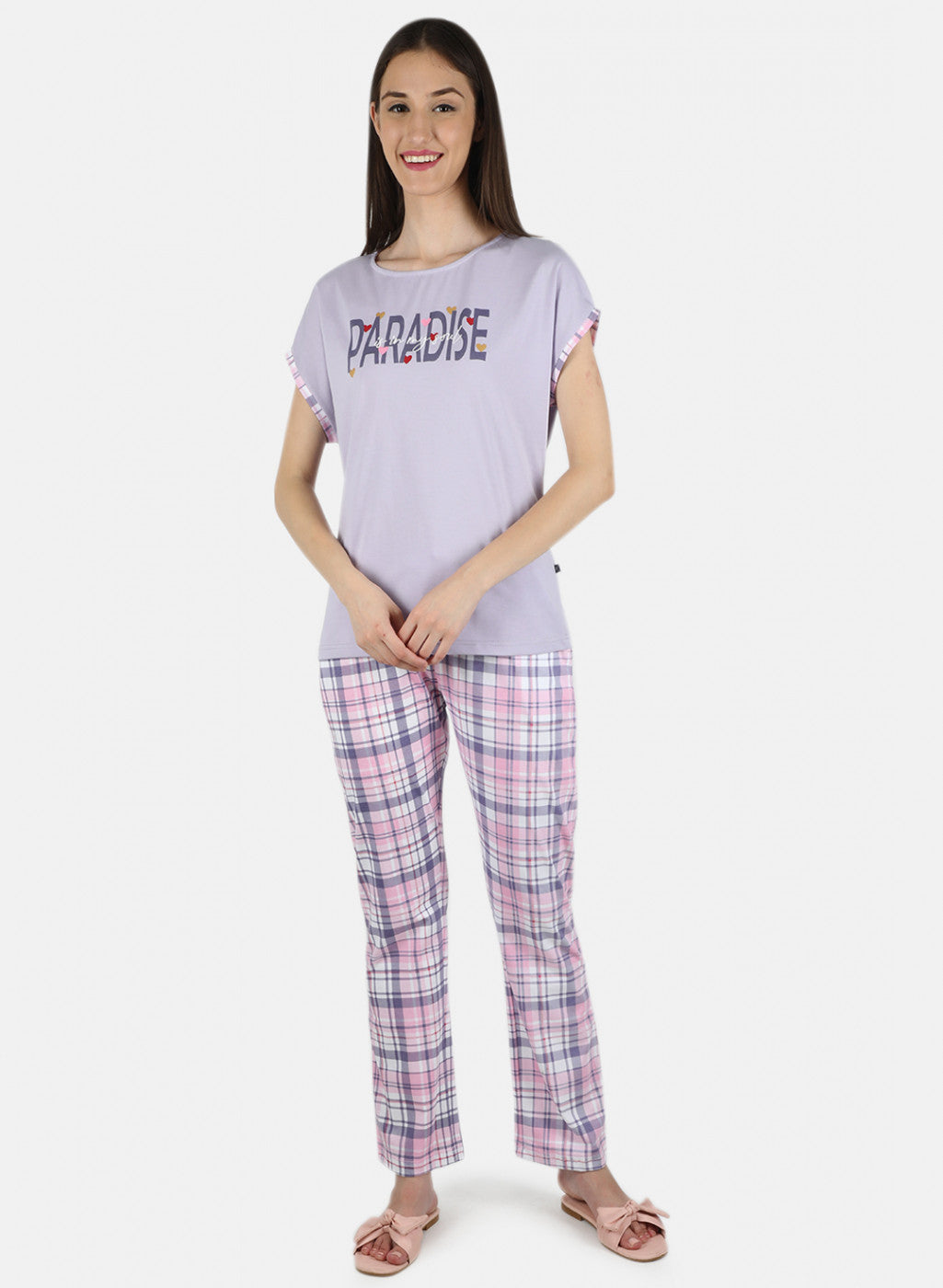 Women Purple Printed Lower Set