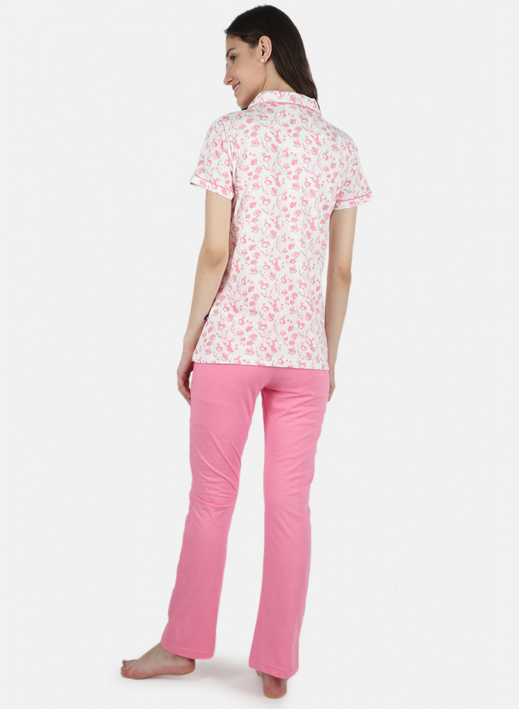 Women Pink Printed Lower Set