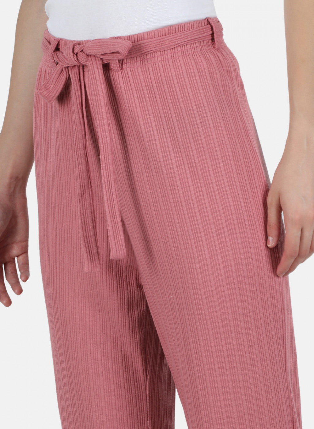 Women Pink Self Design Plazzo