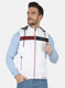 Men White Solid Jacket