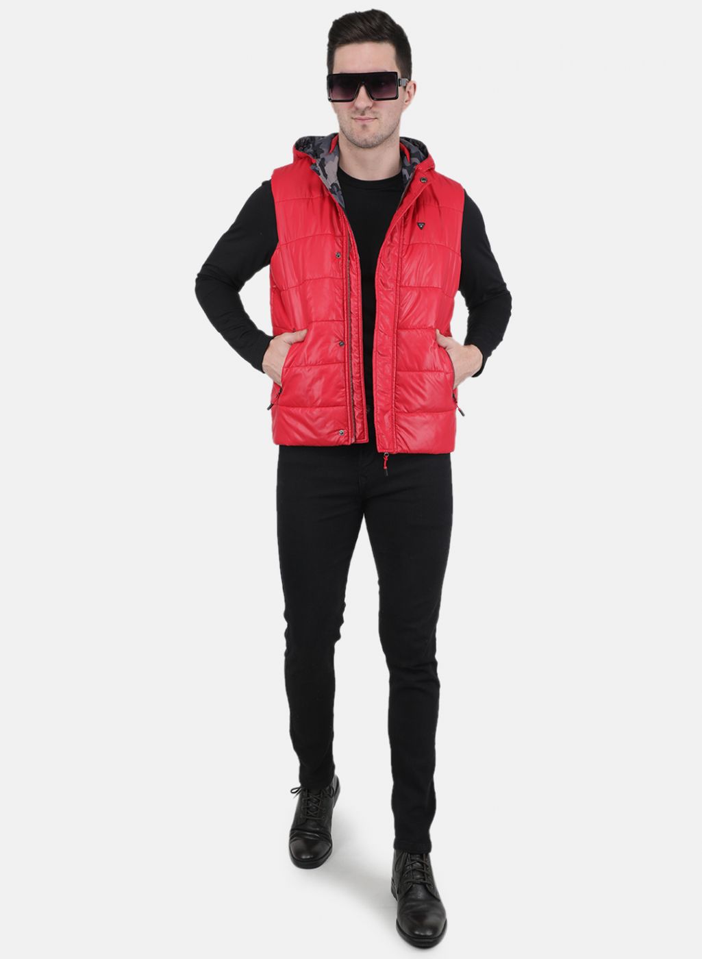 Men Red Solid Jacket