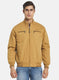 Men Mustard Solid Jacket
