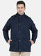 Men Blue Solid Jacket