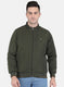 Men Olive Solid Jacket