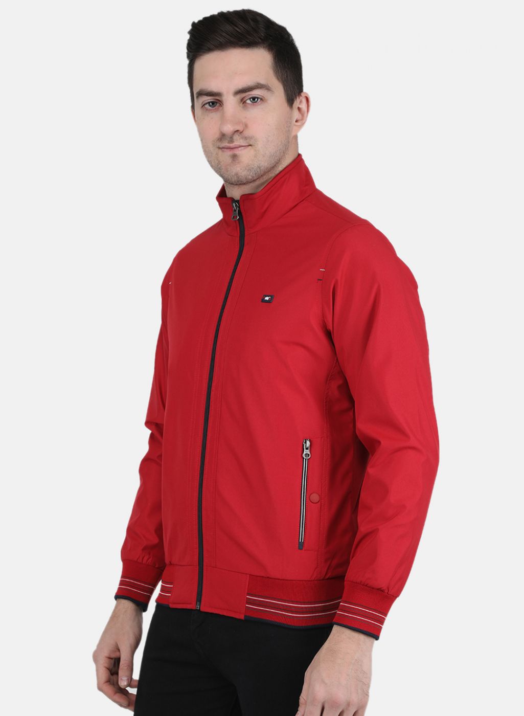 Men Red Solid Jacket