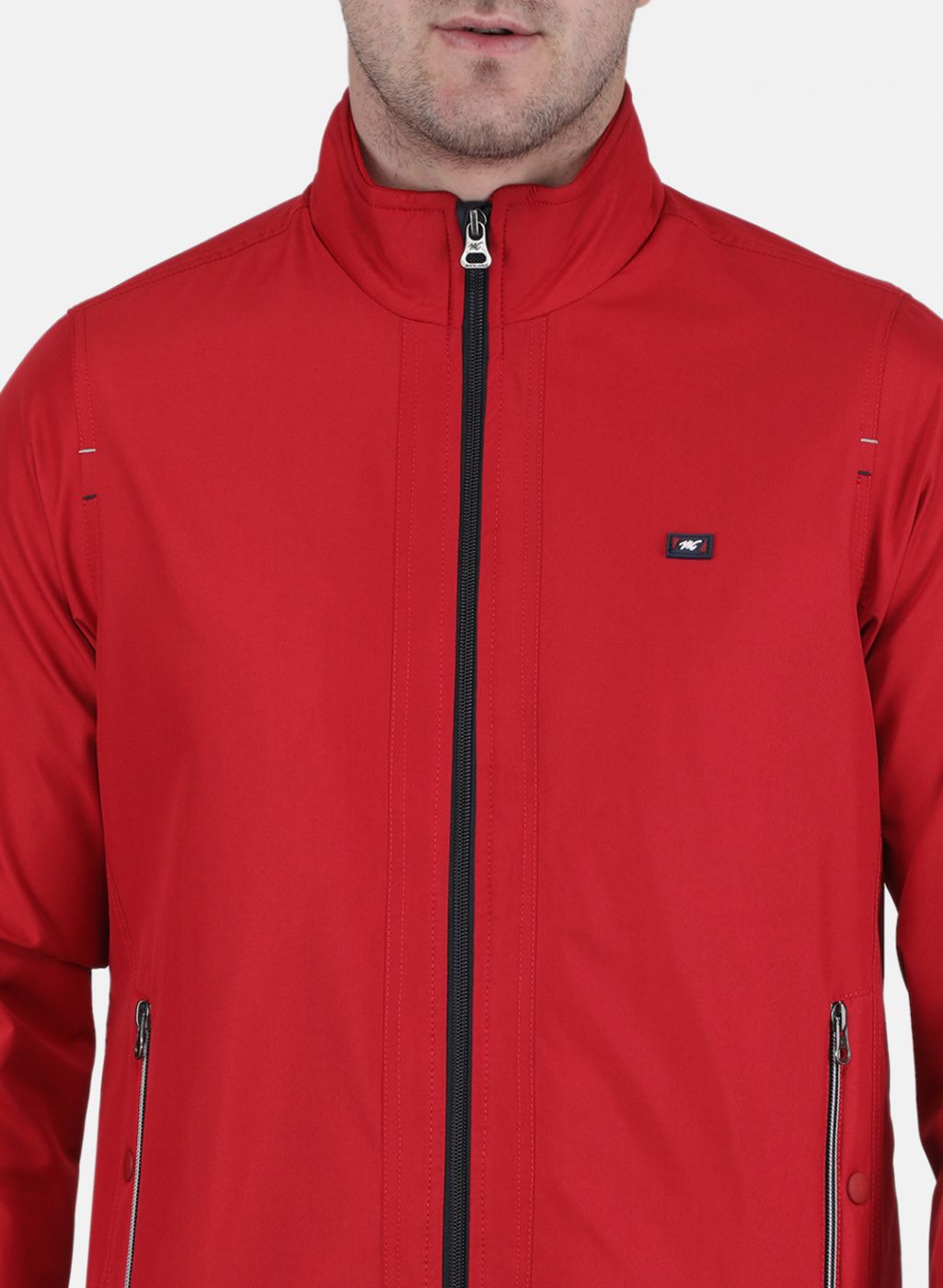 Men Red Solid Jacket