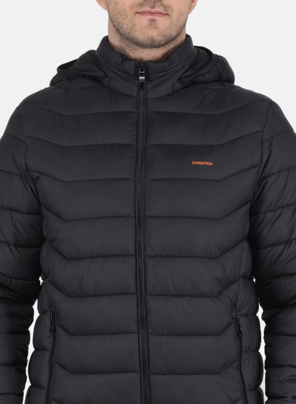 Men Black Solid Heating Jacket