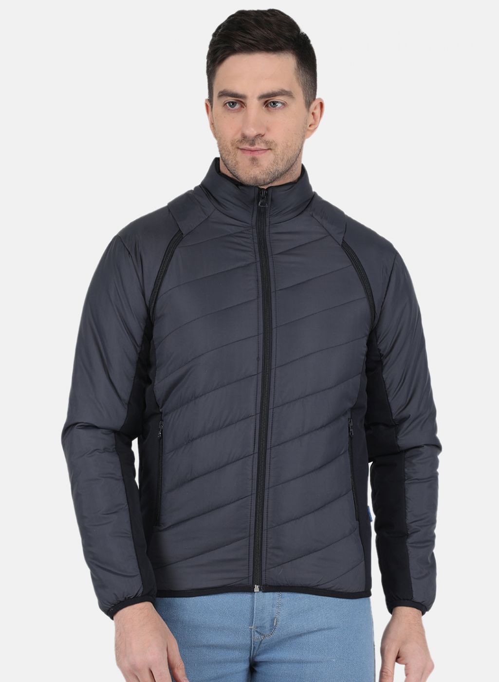 Buy Men Navy Blue Solid Jacket Online in India - Monte Carlo