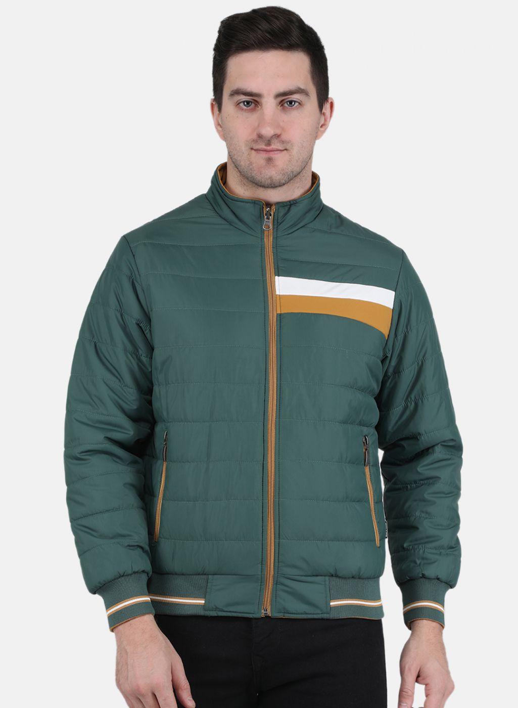 Men Green Solid Jacket
