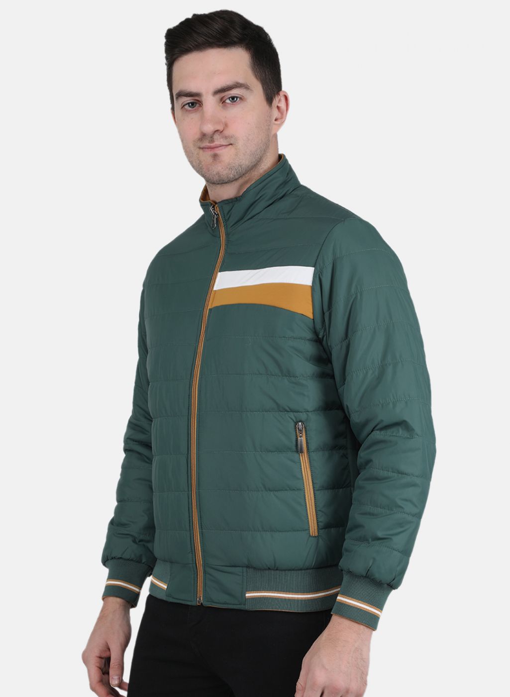 Men Green Solid Jacket