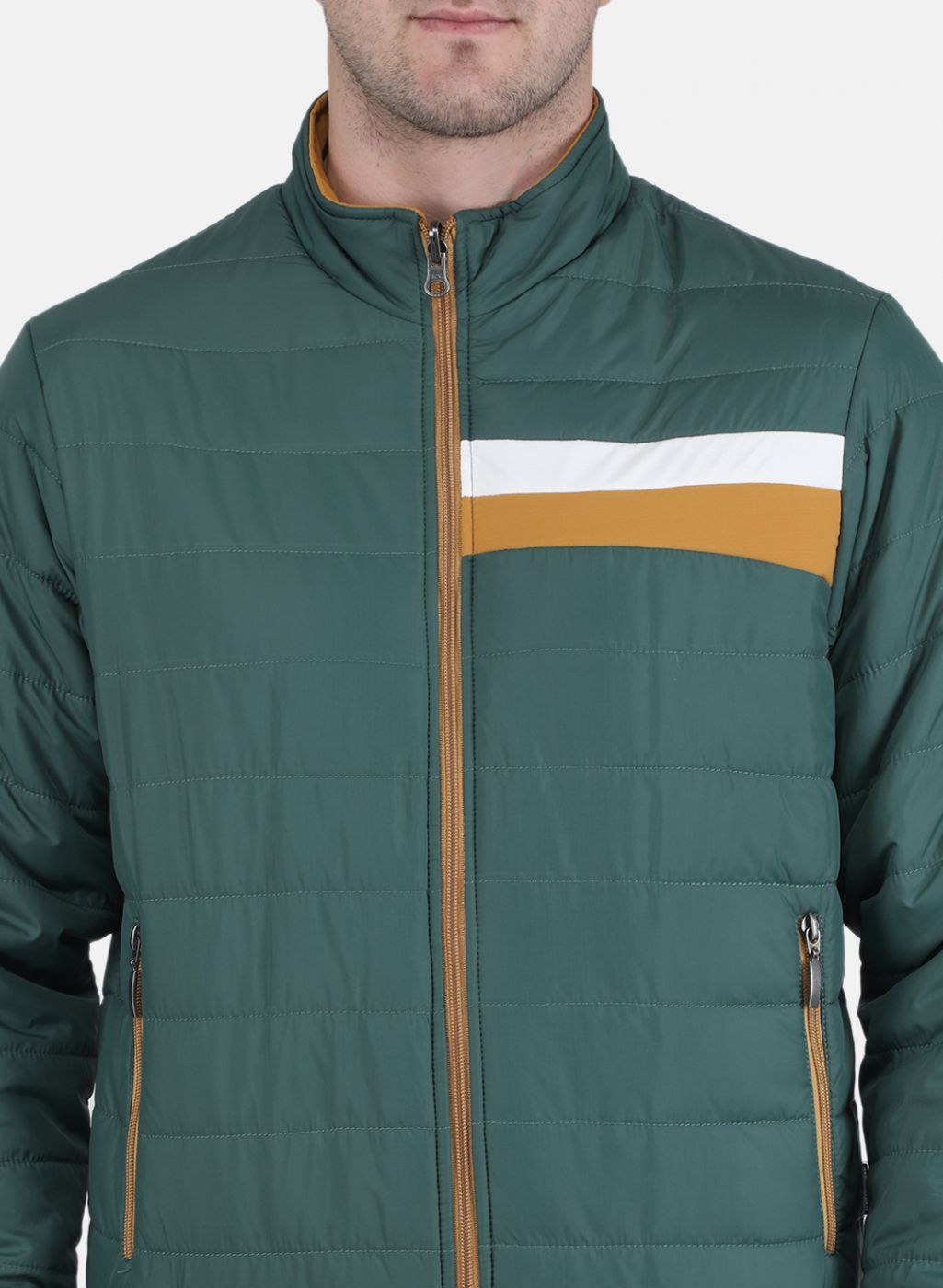 Men Green Solid Jacket