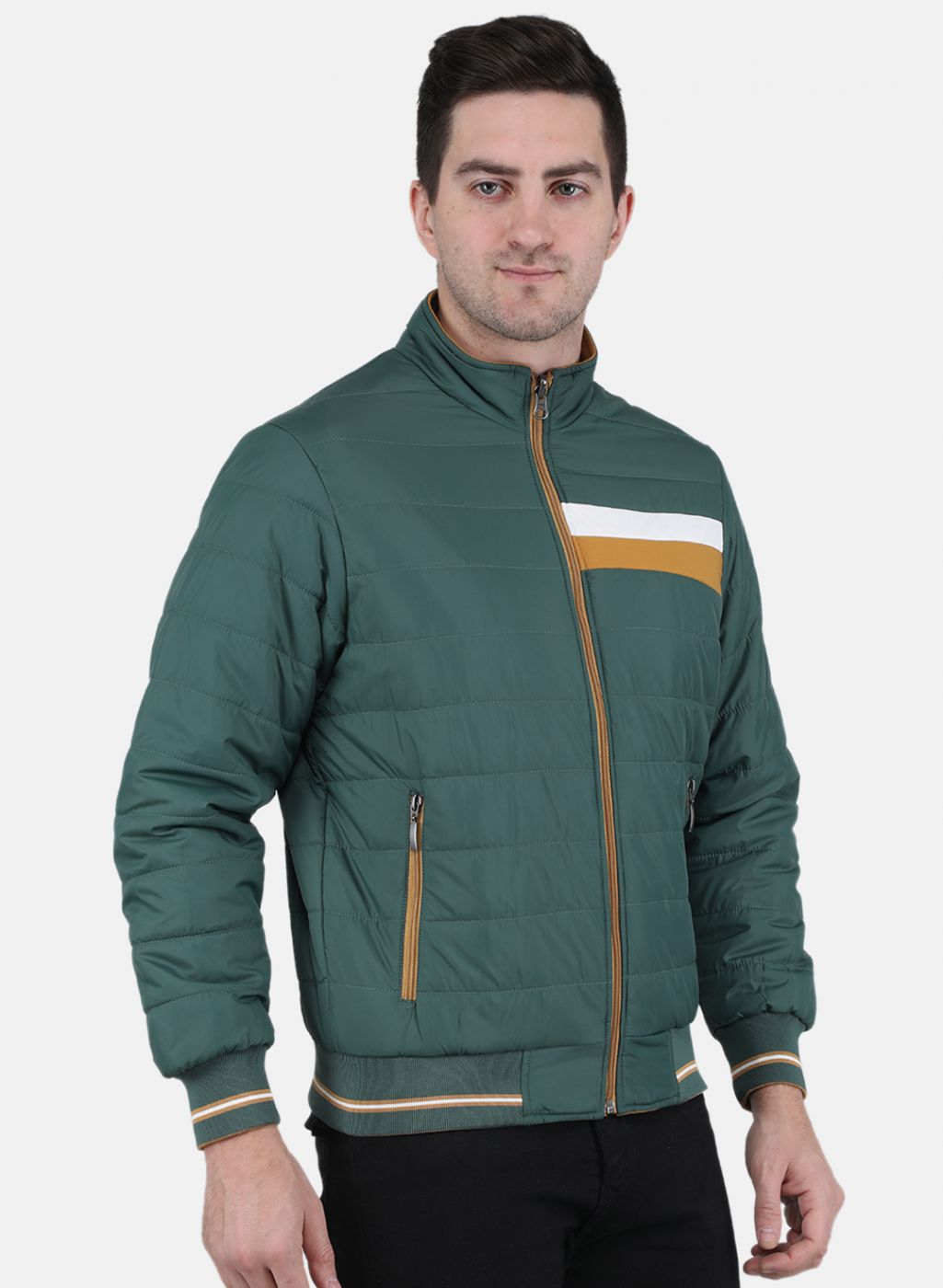 Men Green Solid Jacket