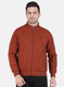 Men Orange Solid Jacket