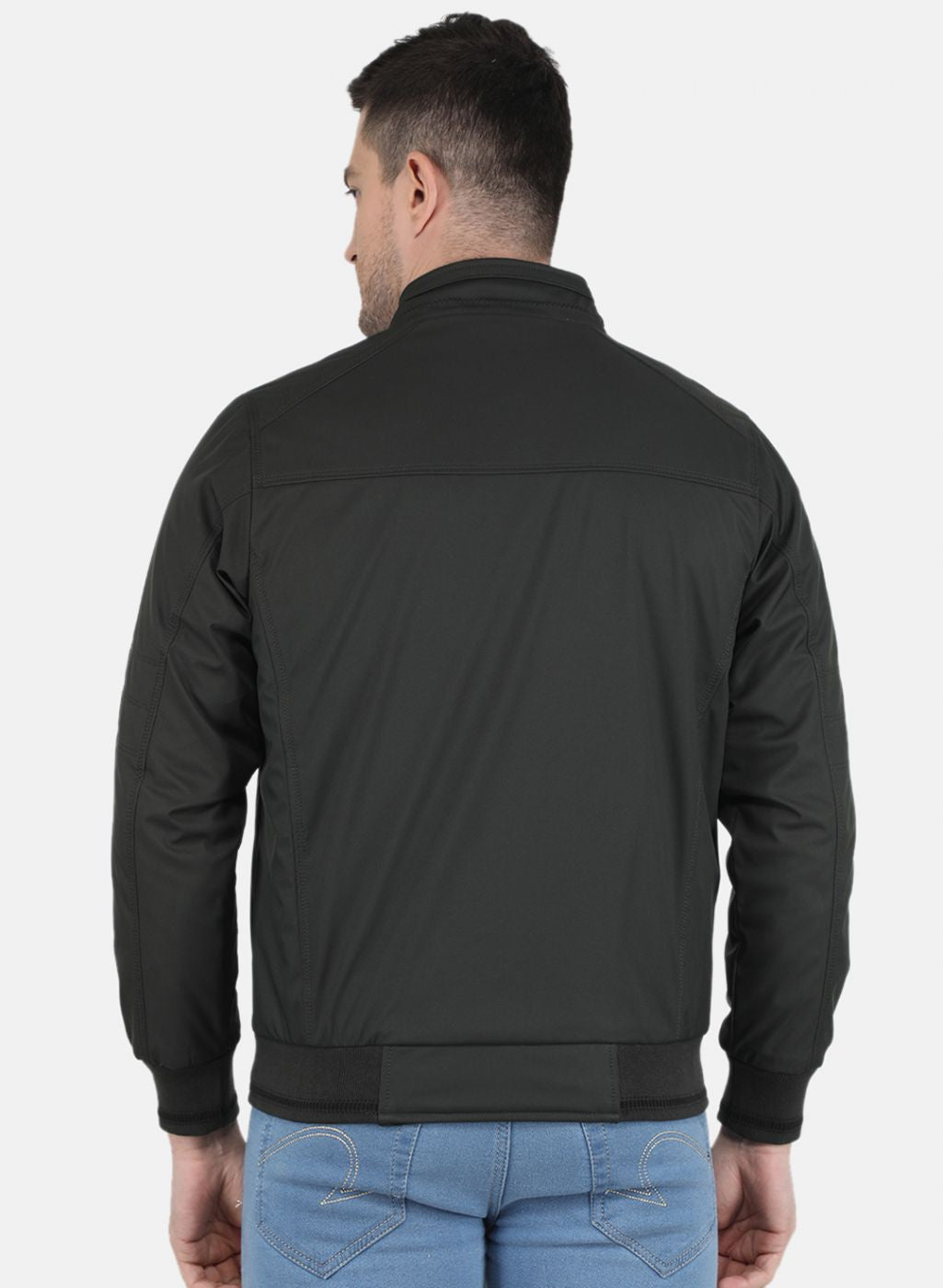 Men Olive Solid Jacket