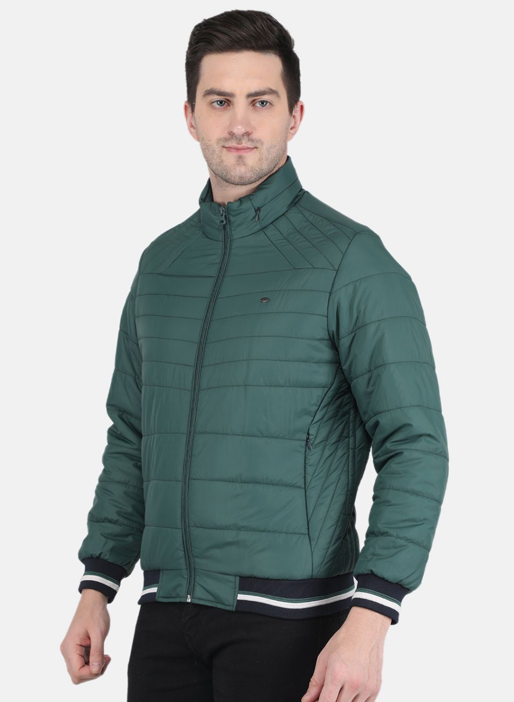 Men Green Solid Jacket