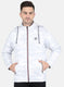 Men White Printed Jacket