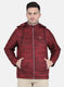 Men Maroon Printed Jacket
