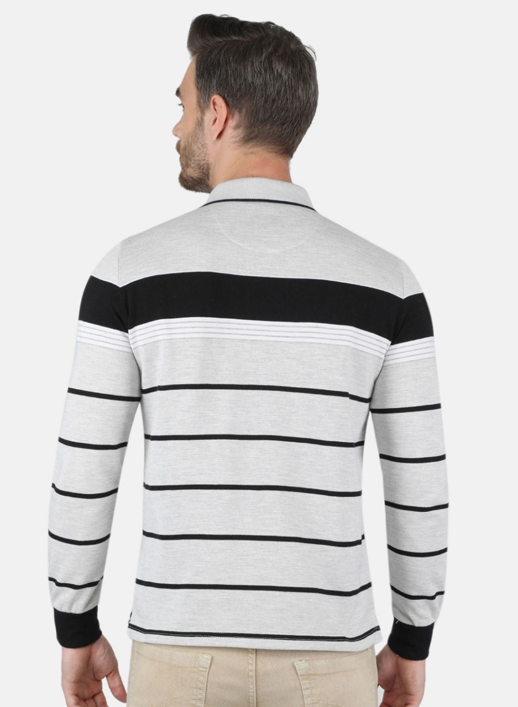 Men Grey Stripe T-Shirt