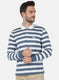 Men Blue Stripe T-Shirt
