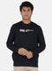 Men NAvy Blue Solid Sweatshirt
