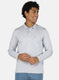 Men Sky Blue Solid T-Shirt
