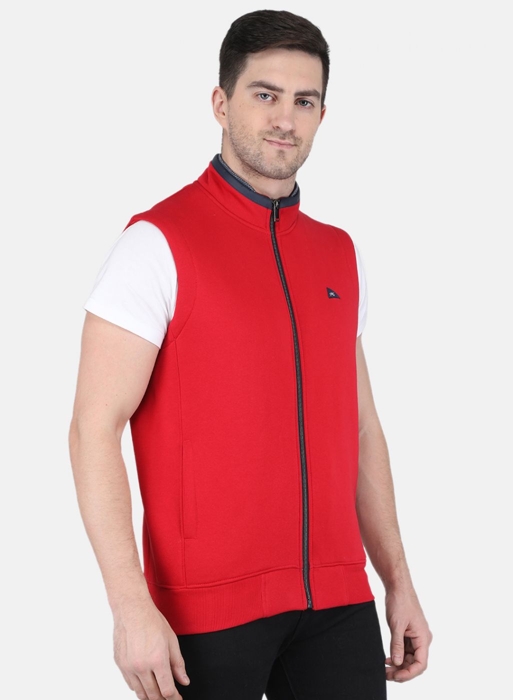 Men Red Solid T-Shirt