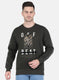 Men Olive Printed Sweatshirt