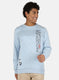 Men Blue Printed Sweatshirt