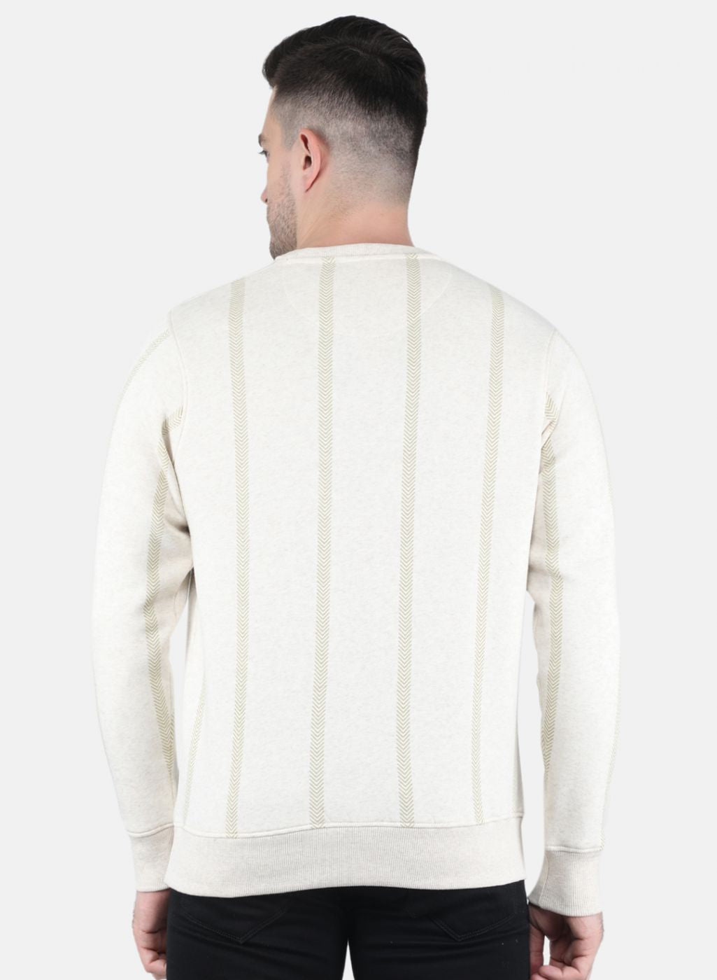 Men Beige Printed Sweatshirt