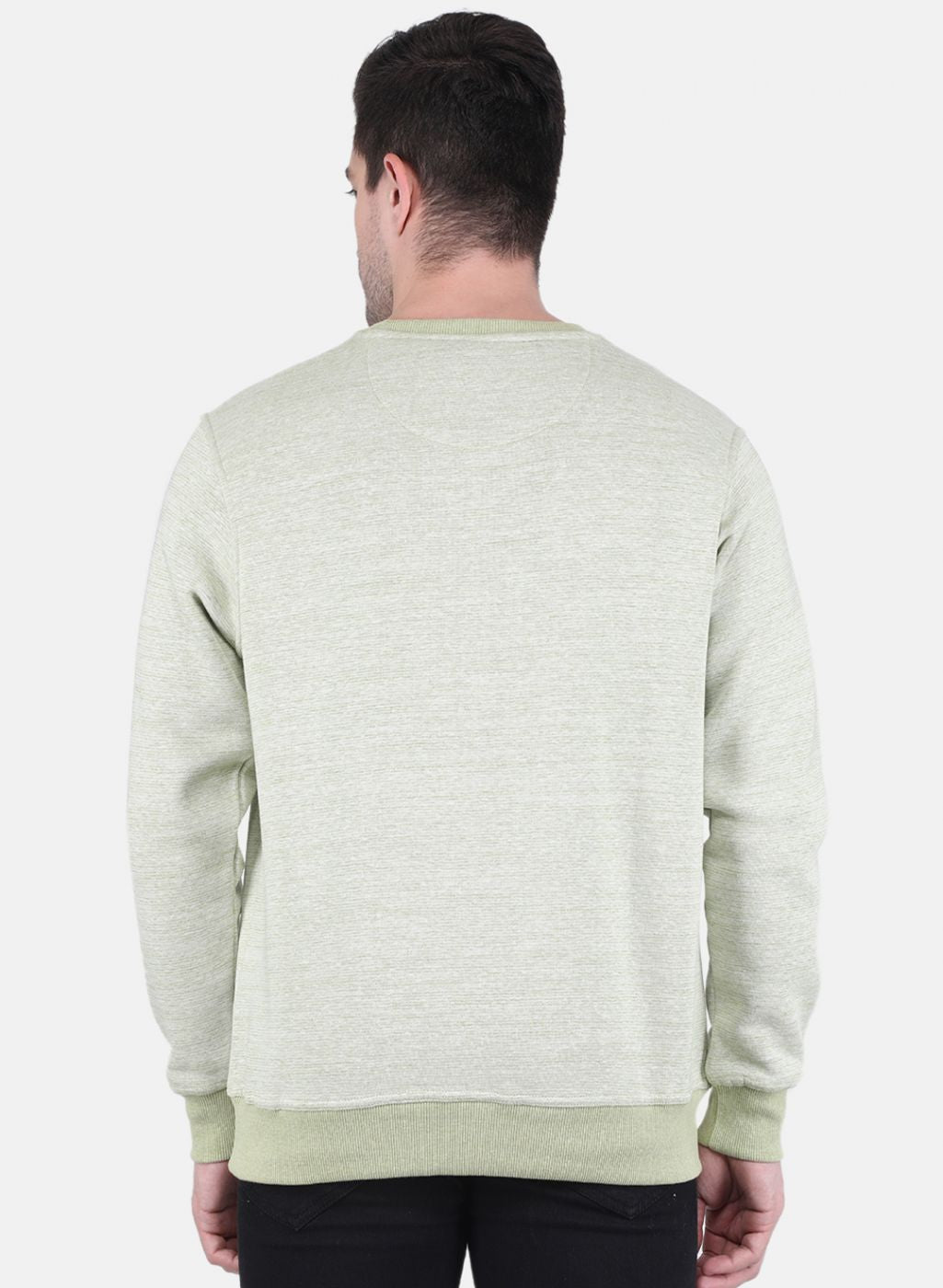 Men Green Jaquard Sweatshirt