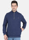 Men Blue Jaquard Sweatshirt