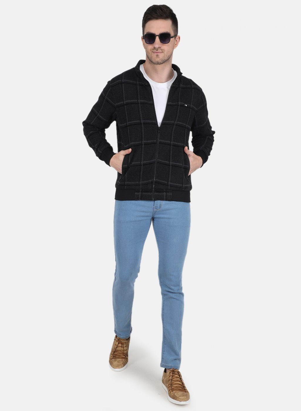 Men Black Printed Jacket