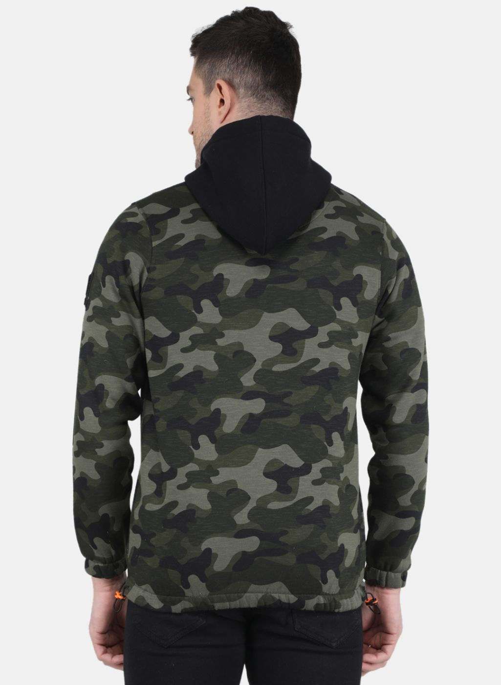 Men Olive Printed Sweatshirt