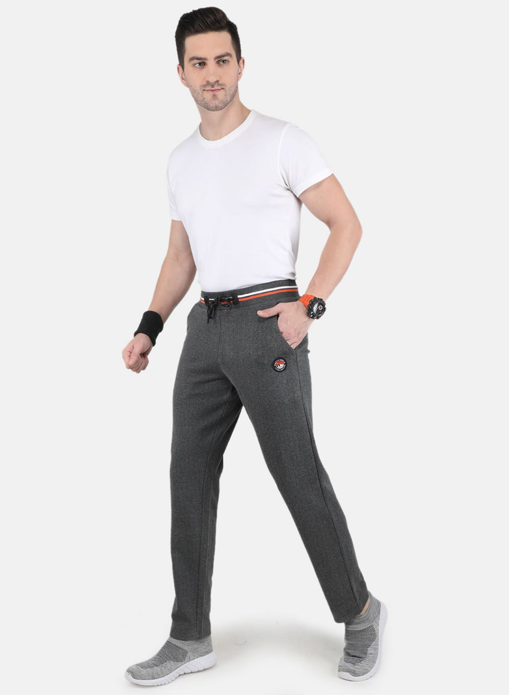 Men Grey Slim Fit Winter Lower