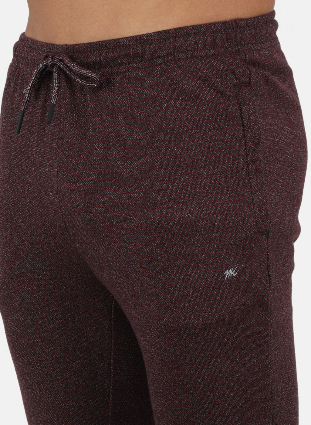 Men Maroon Solid Tracksuit