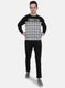 Men Black Printed Tracksuit
