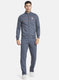 Men Blue Jaspe Fleece Tracksuit