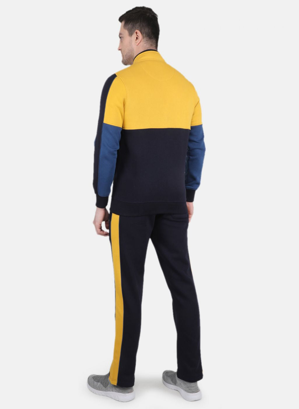 Men Yellow Solid Tracksuit