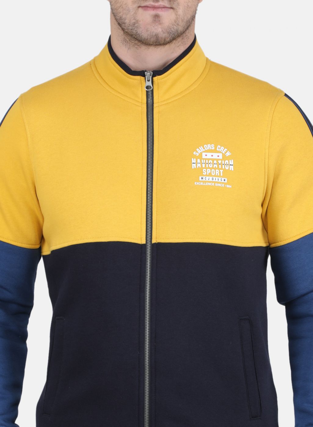 Men Yellow Solid Tracksuit
