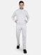 Men Grey Solid Tracksuit