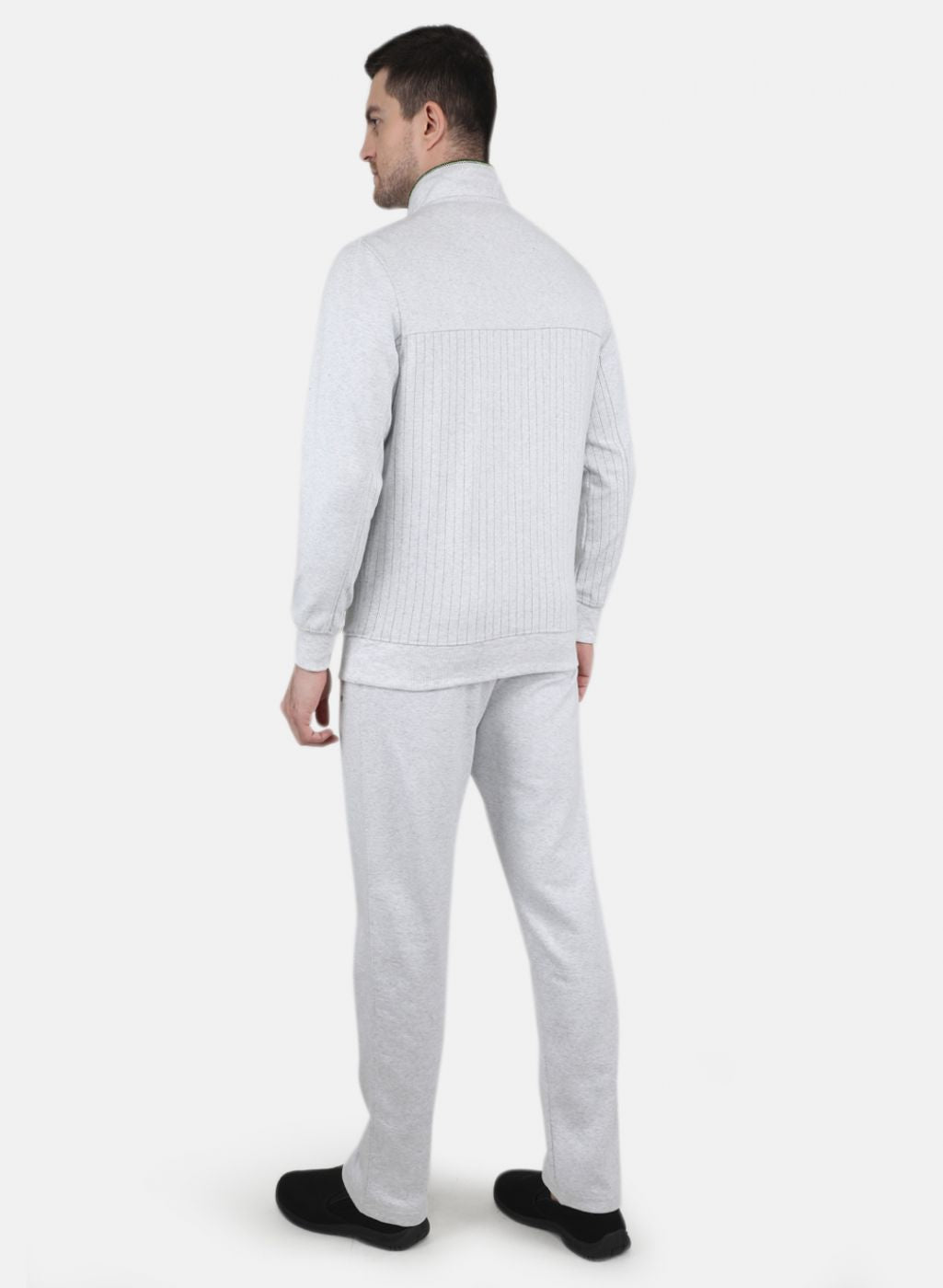 Men Grey Solid Tracksuit