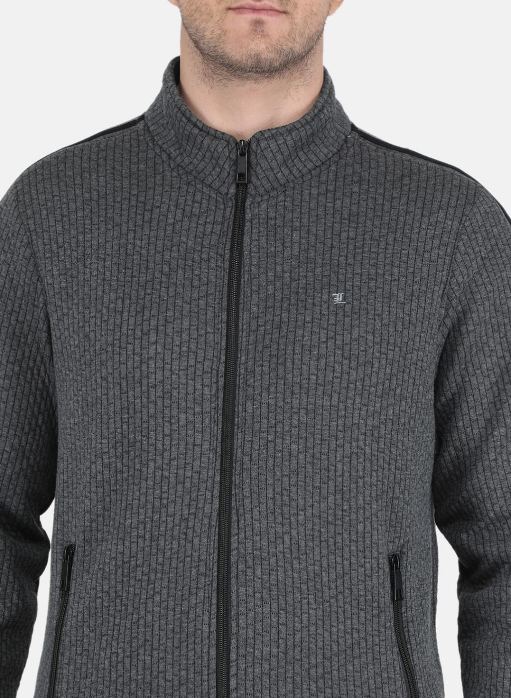 Men Grey Solid Tracksuit