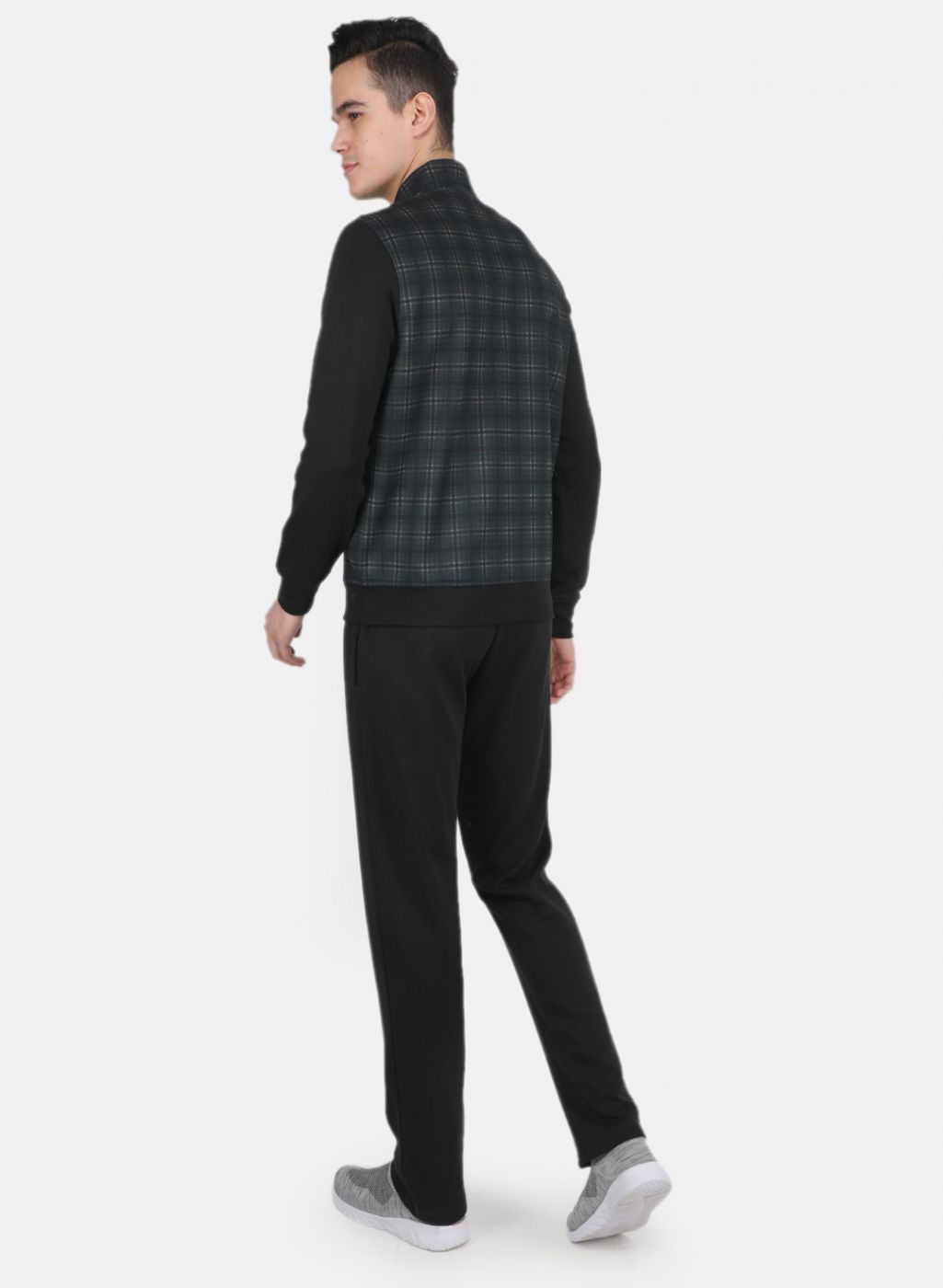 Men Olive Check Tracksuit