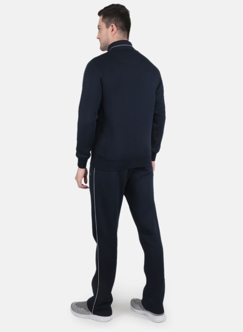 Men NAvy Blue Solid Tracksuit