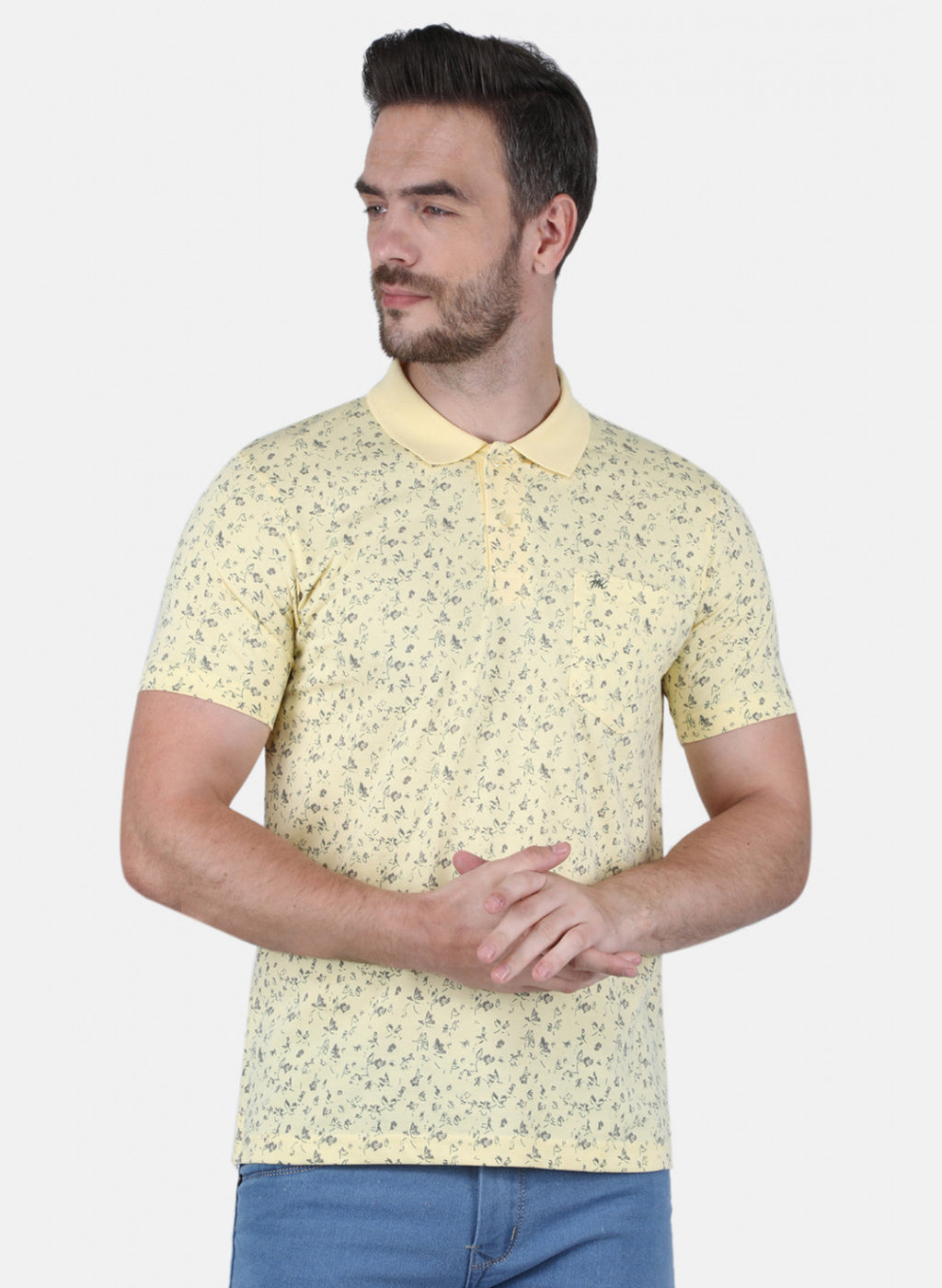 Men Yellow Stripe T-Shirt