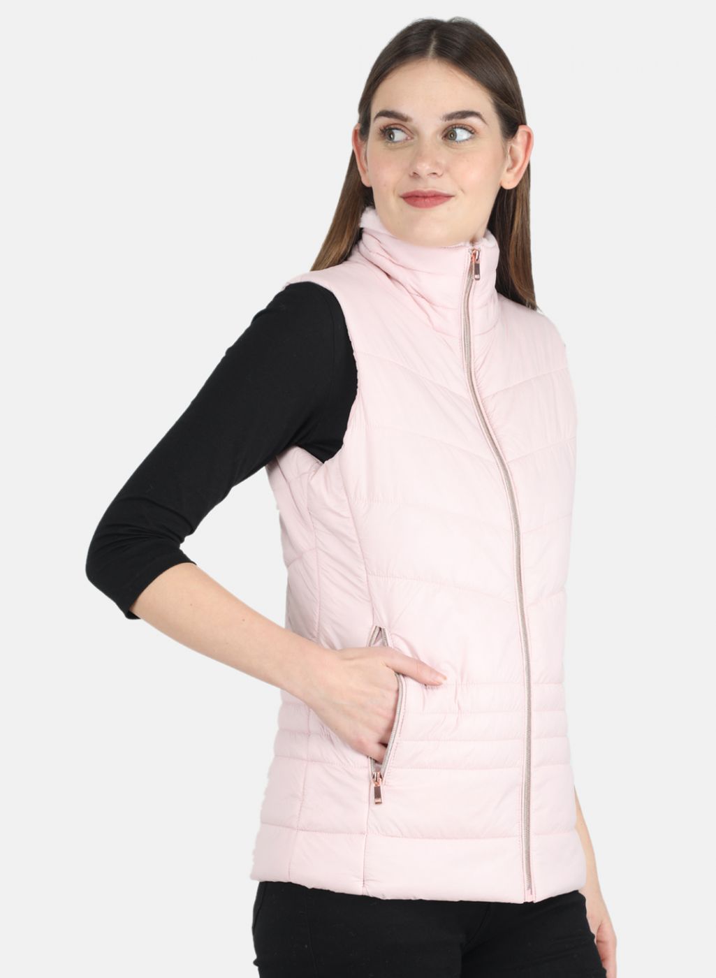 Women Pink Printed Jacket