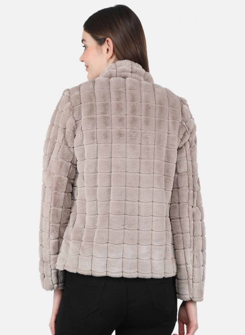 Women Beige Solid Jacket