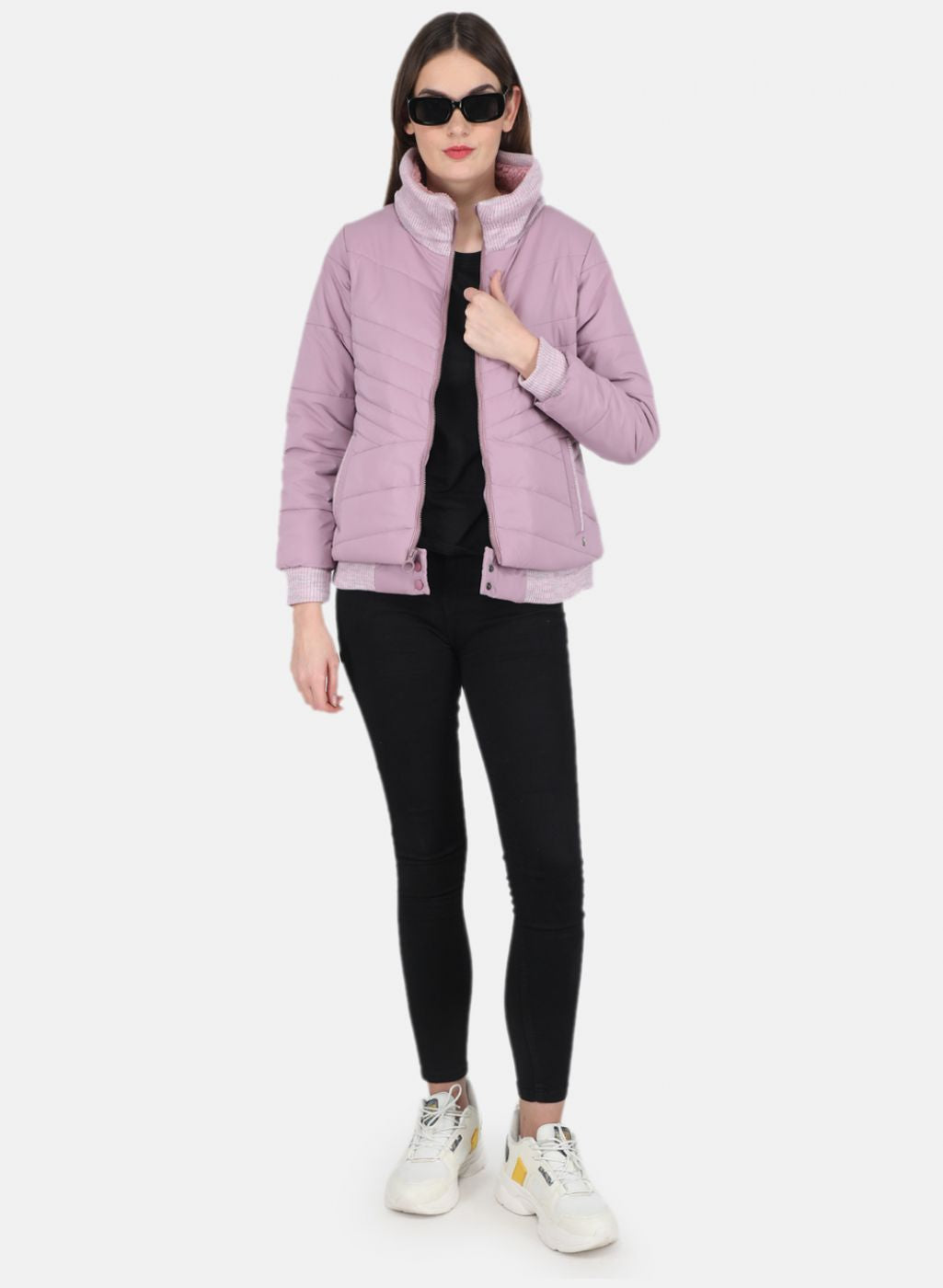 Women Purple Stripe Jacket