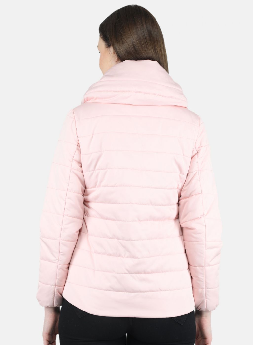 Women Pink Self Design Jacket