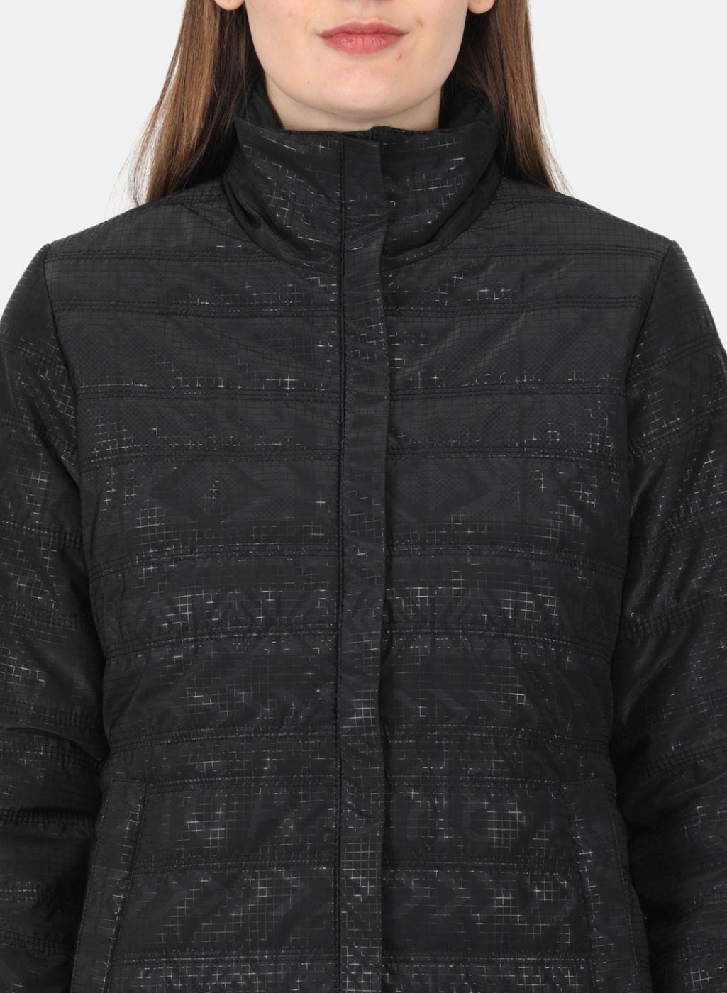 Women Black Printed Jacket